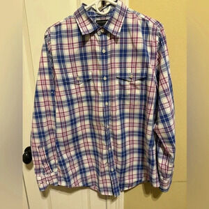 Banana Republic Men’s Plaid Button Down Long Sleeve Shirt Sz L
